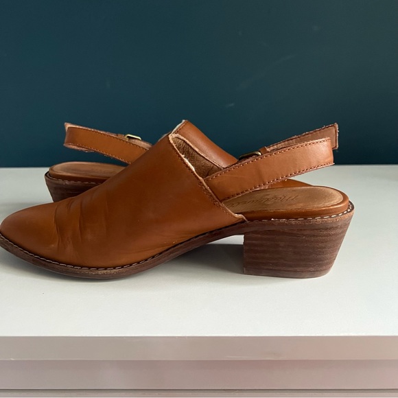 Madewell Caramel Leather Booties with Strap Size 7 - Picture 3 of 7
